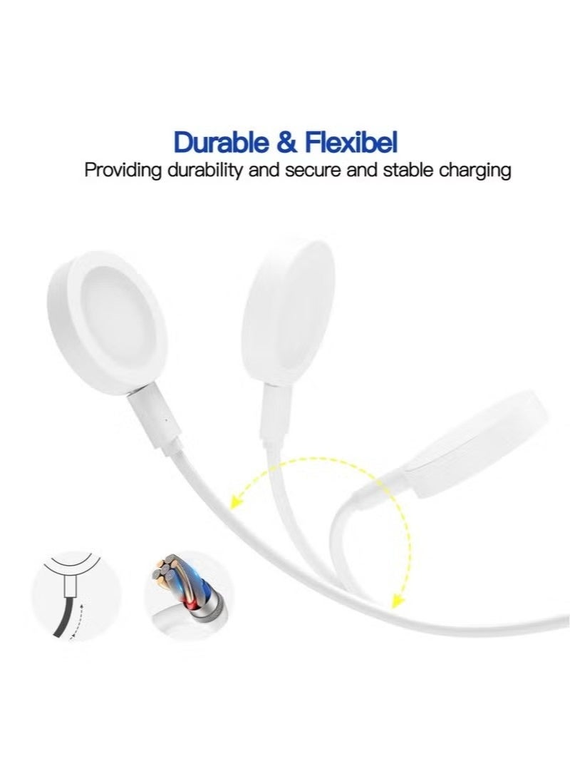 كابل شحن متوافق مع ساعات هواوي GT5/5Pro/GT4/4Pro/GT3/GT3Pro/GT2Pro الذكية، قاعدة شحن لساعات هواوي Watch 4/4Pro/Watch D/Watch Buds/GT Cyber/GT Runner مع شاحن سريع مغناطيسي USB - Image 2